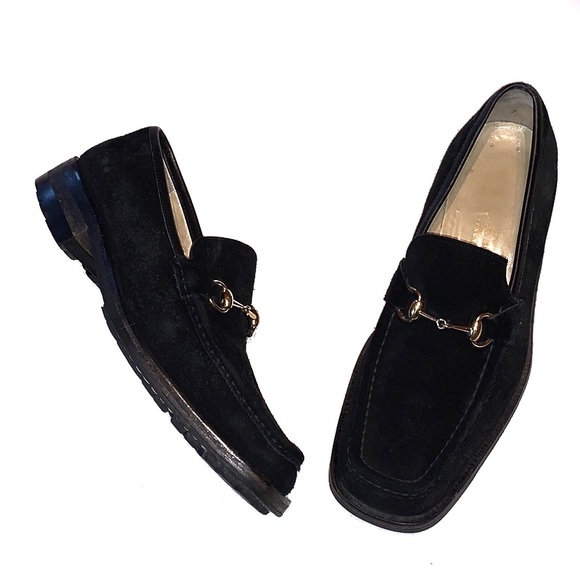 Gucci Other - Vintage Gucci Suede Signature Horsebit Loafers